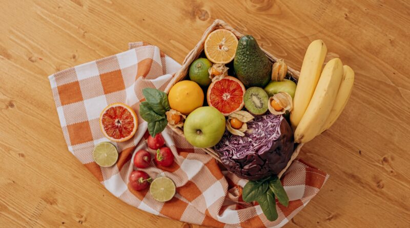 Assorted Fruits on Brown Wooden Basket