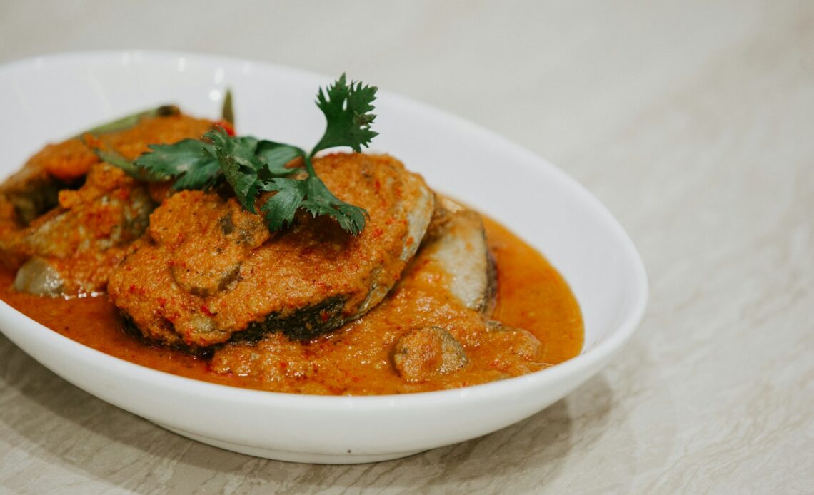 cooked food on white ceramic plate